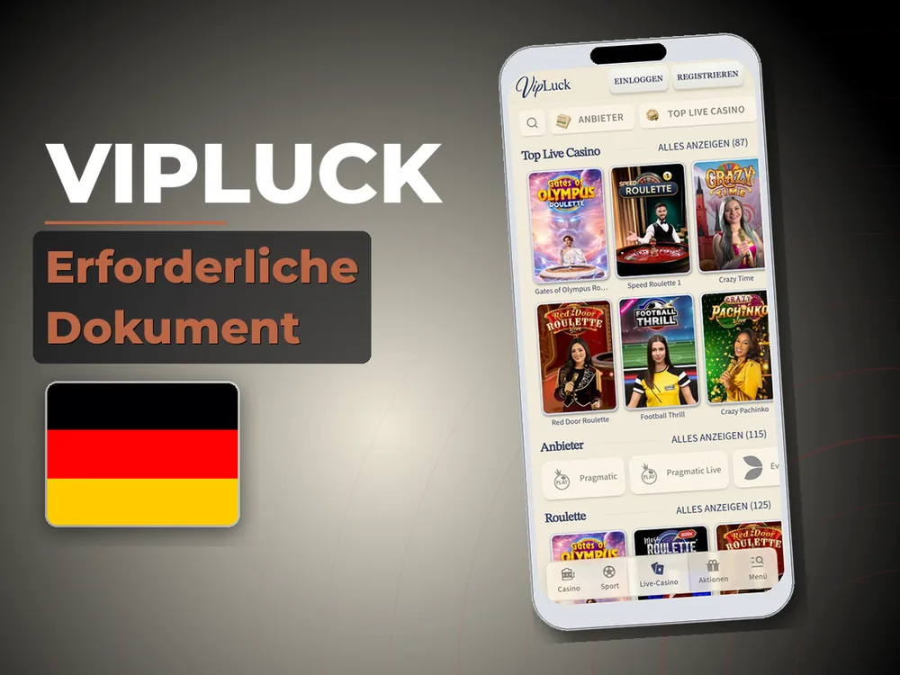 Vipluck - Erforderliche Dokument